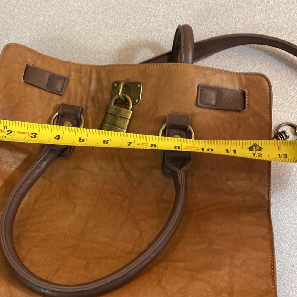2 tone brown faux leather handbag - Picture 13 of 13
